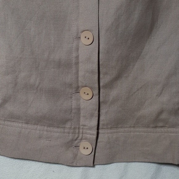 Linen jacket new Herman Geist bomber 10p 10 m beige tan summer classic career - Picture 4 of 7